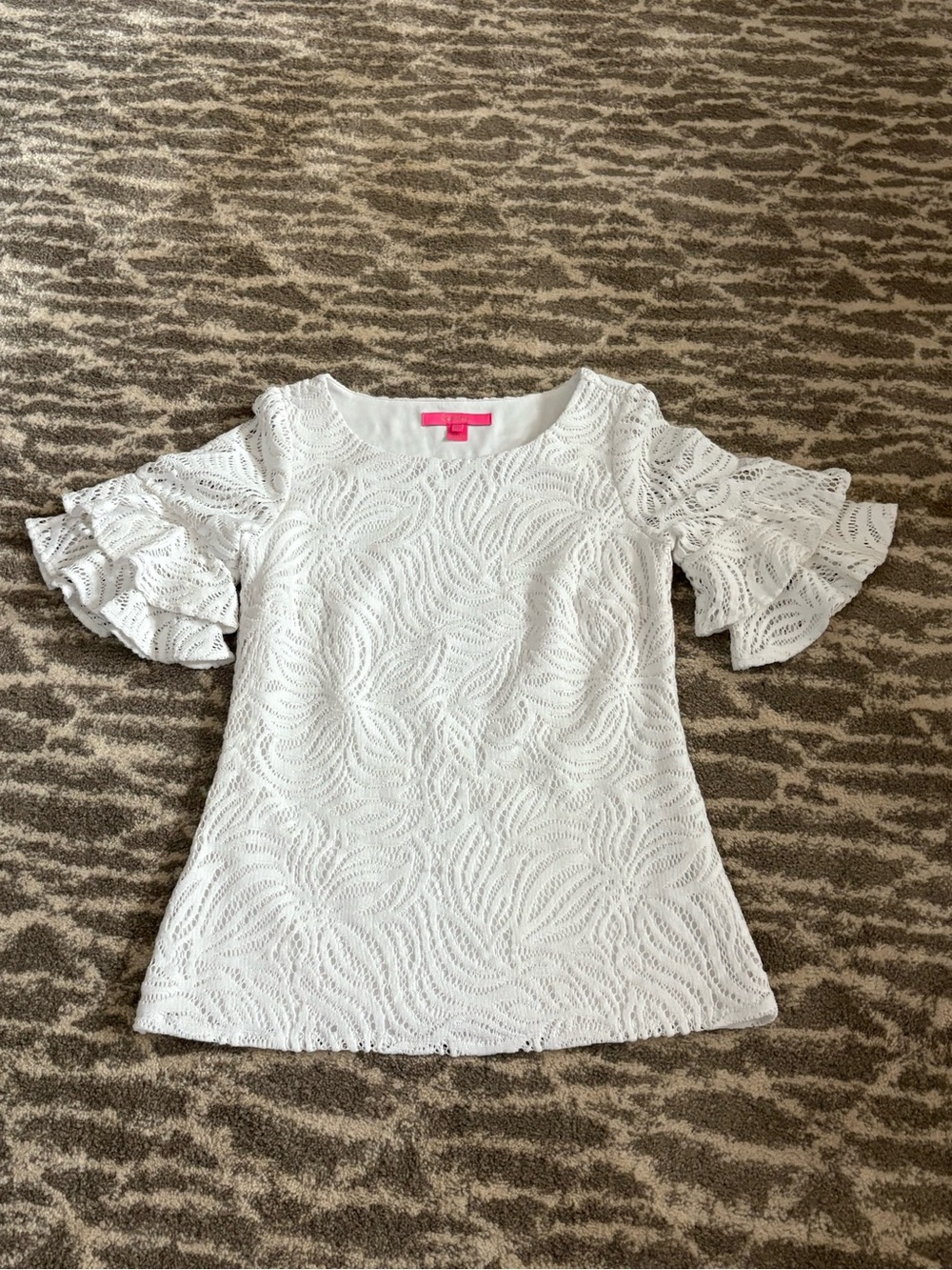 Lilly Pulitzer Lula Lace Top WHITE Small NEW